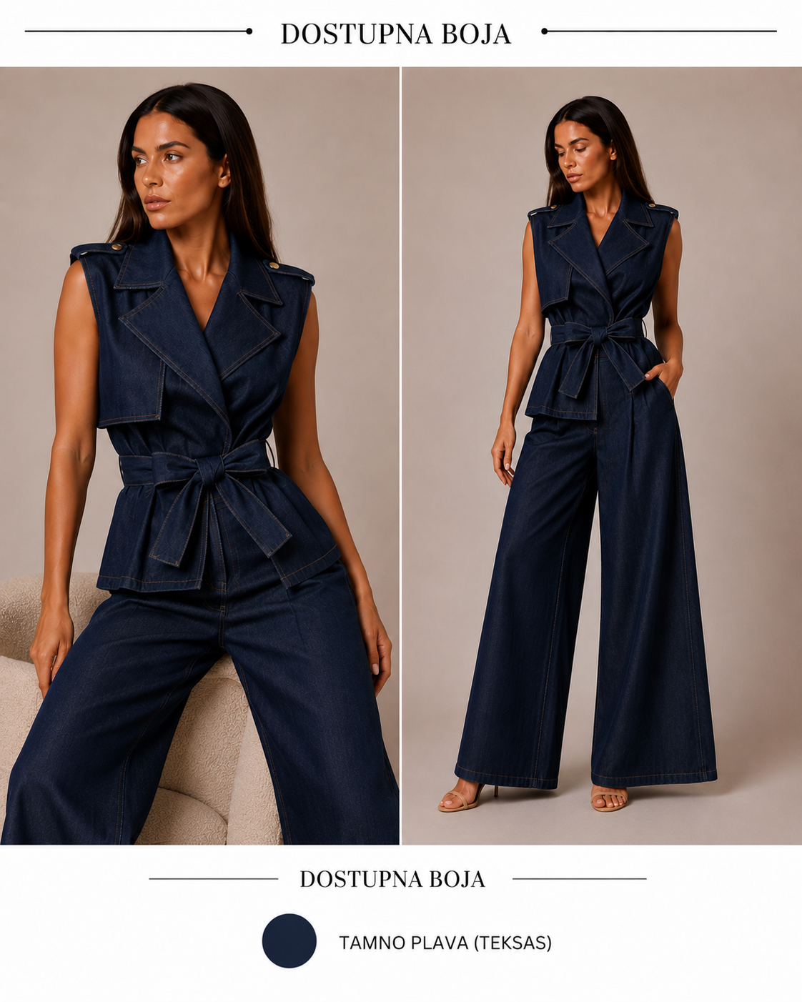 Teksas Komplet sa Prslukom i Pantalonama | LINA