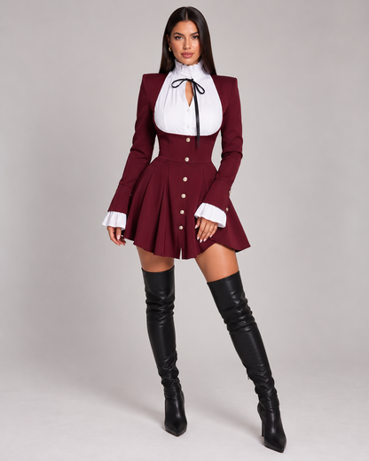 Mini Haljina sa Košulja Detaljima | MILADY
