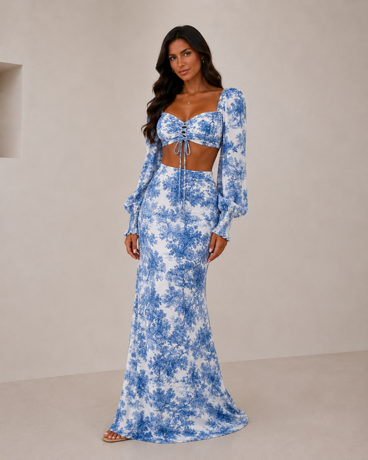 Dvodelni Komplet Top i Maxi Suknja | AZZURA